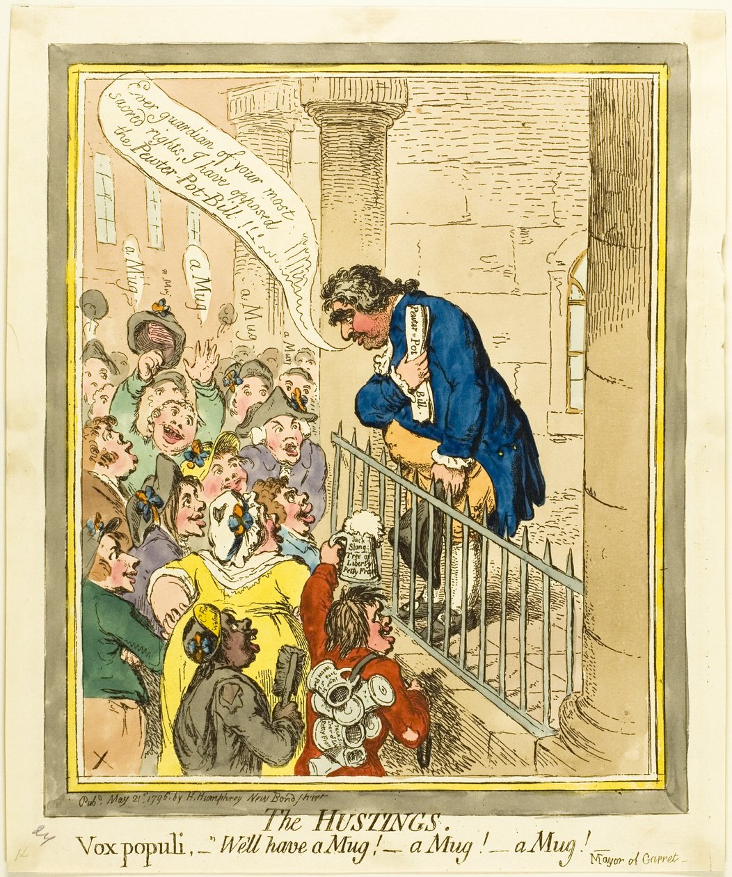 De voorverkiezingen door James Gillray