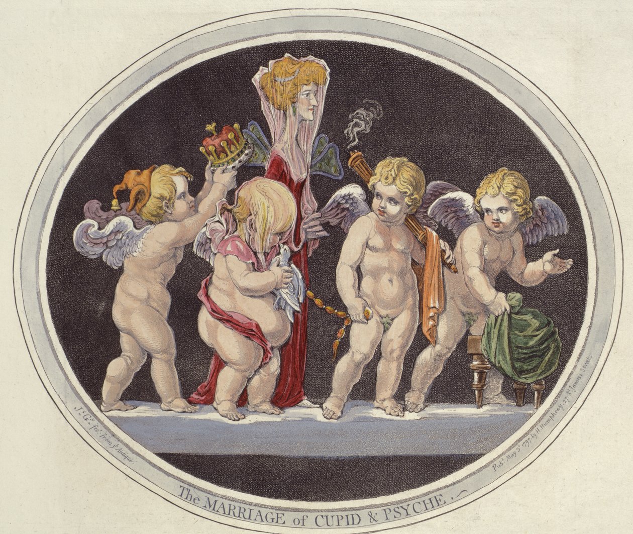 Het Huwelijk van Cupido en Psyche door James Gillray