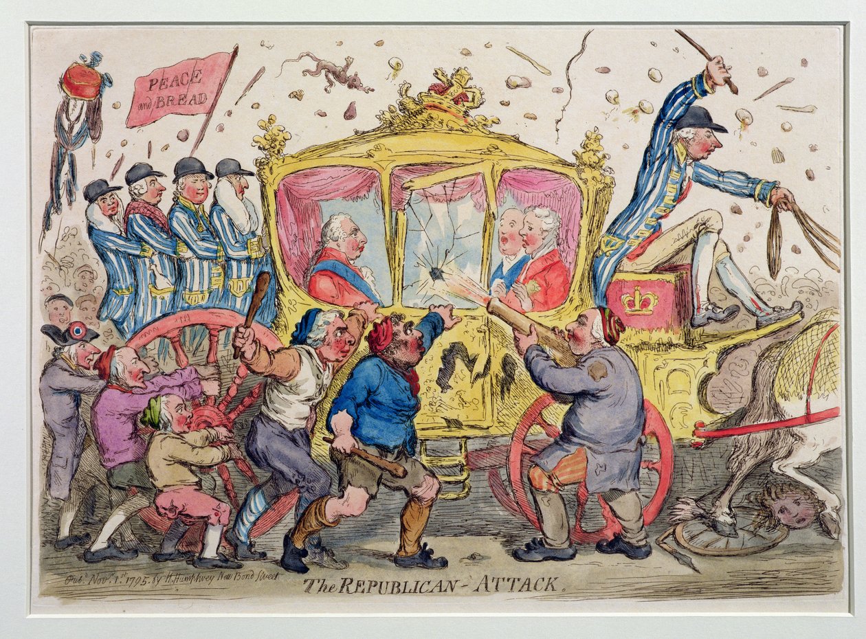 De Republikeinse aanval, gepubliceerd door Hannah Humphrey in 1795 door James Gillray