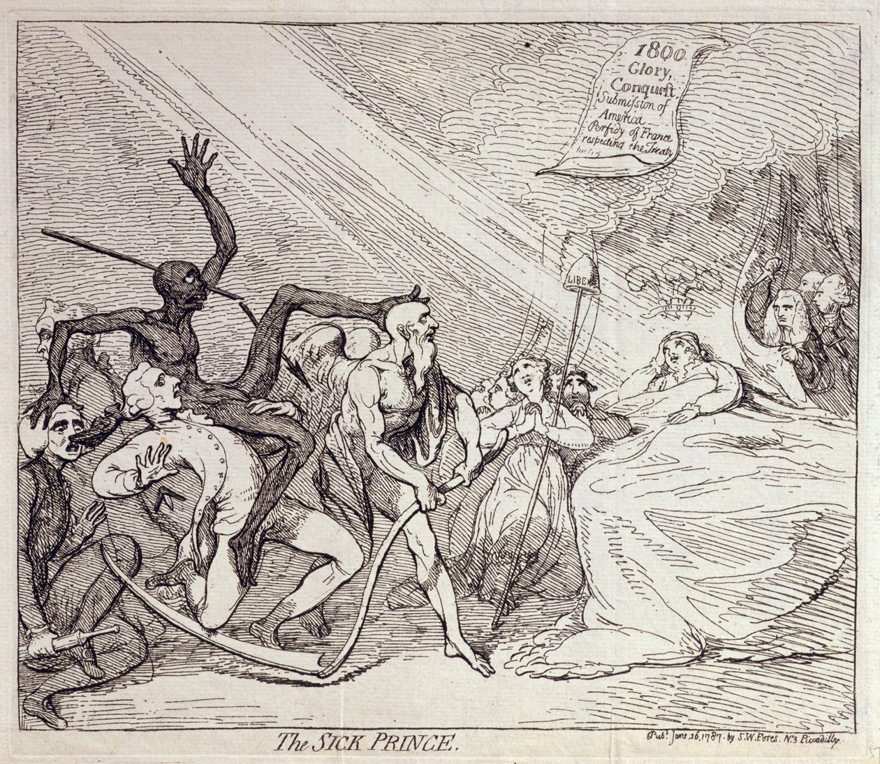 De Zieke Prins door James Gillray