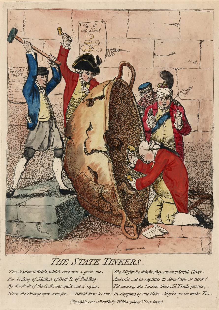 De Staatssmeden, uitgegeven door W. Humphrey, 10 februari 1780 door James Gillray
