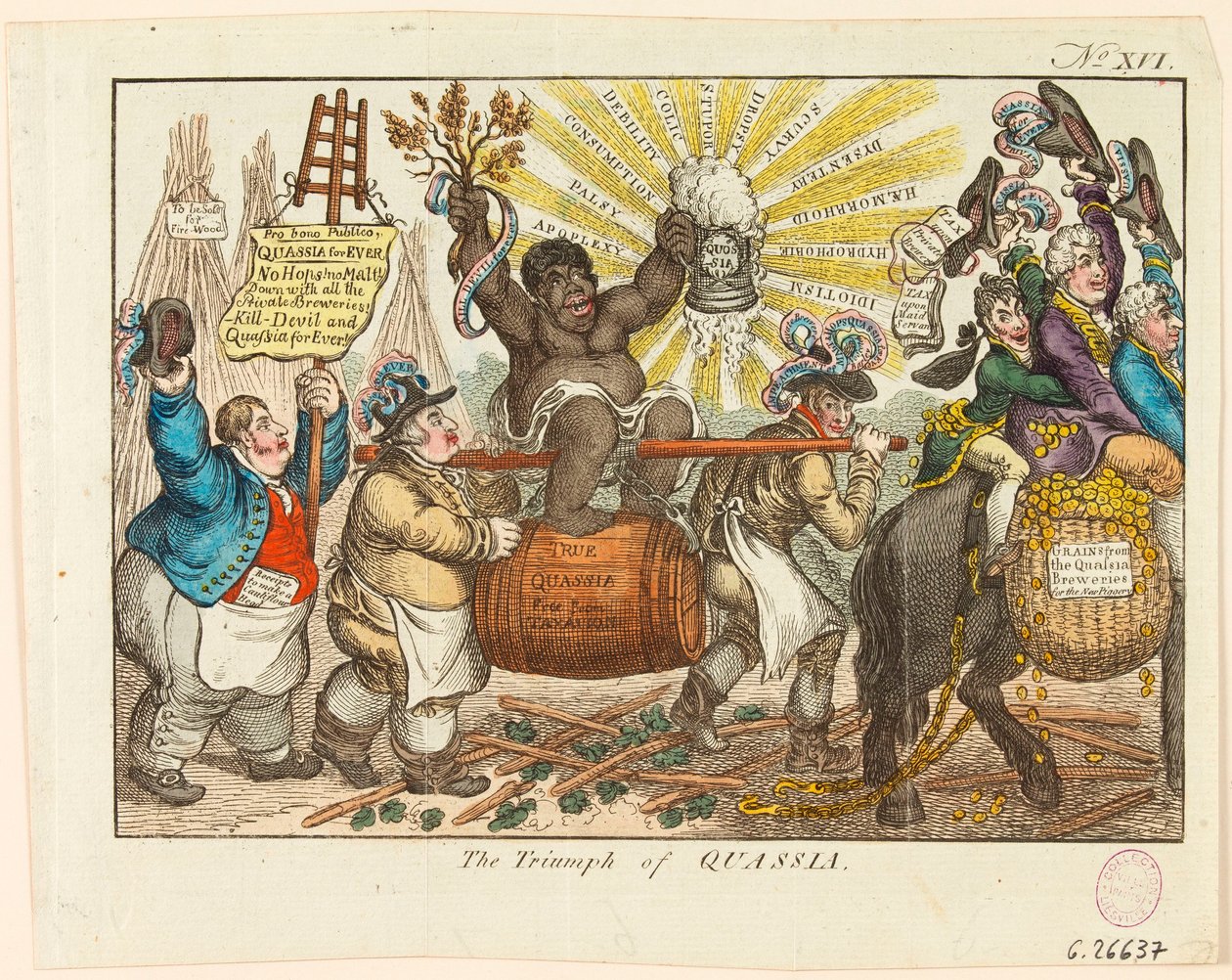 De triomf van Quassia door James Gillray