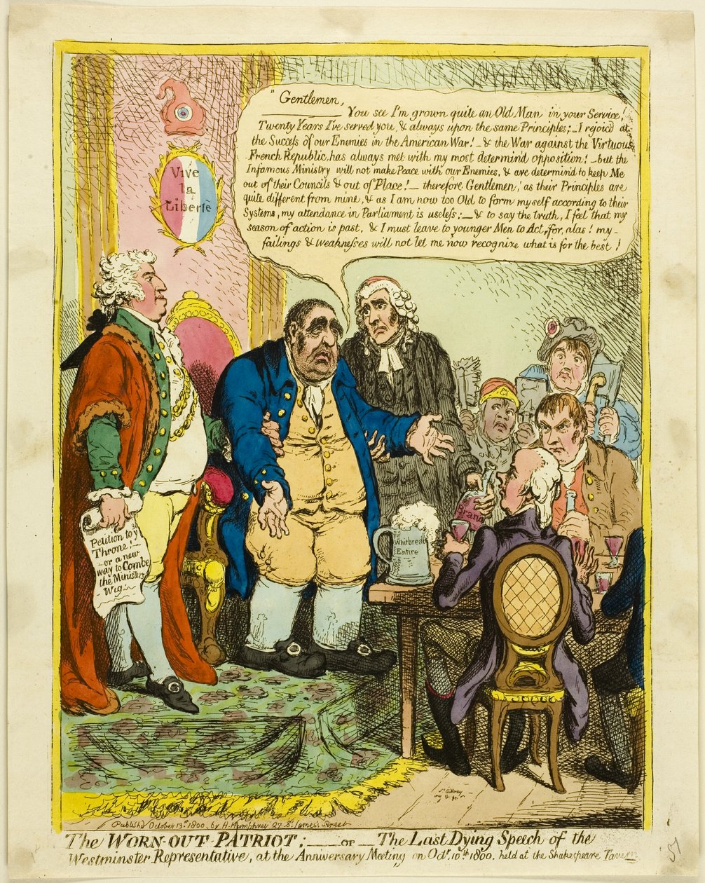 De versleten patriot door James Gillray