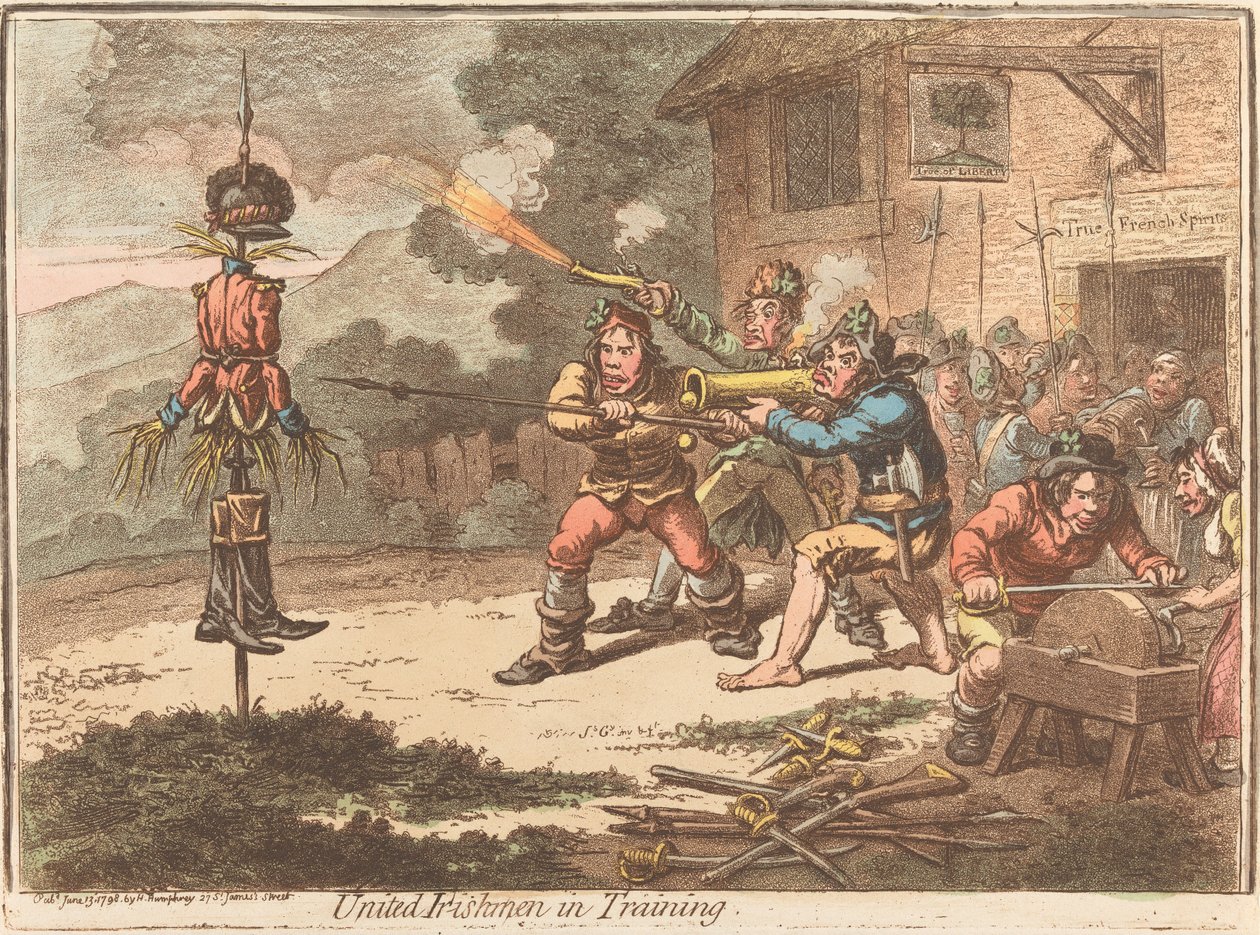 Verenigde Ieren in opleiding door James Gillray