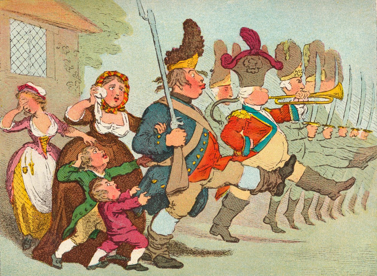 John Bull gaat naar de oorlogen, 18e eeuw, 1902 door James Gilray