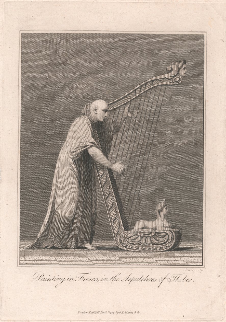 Schilderij in de Grafkamers van Thebe door James Heath