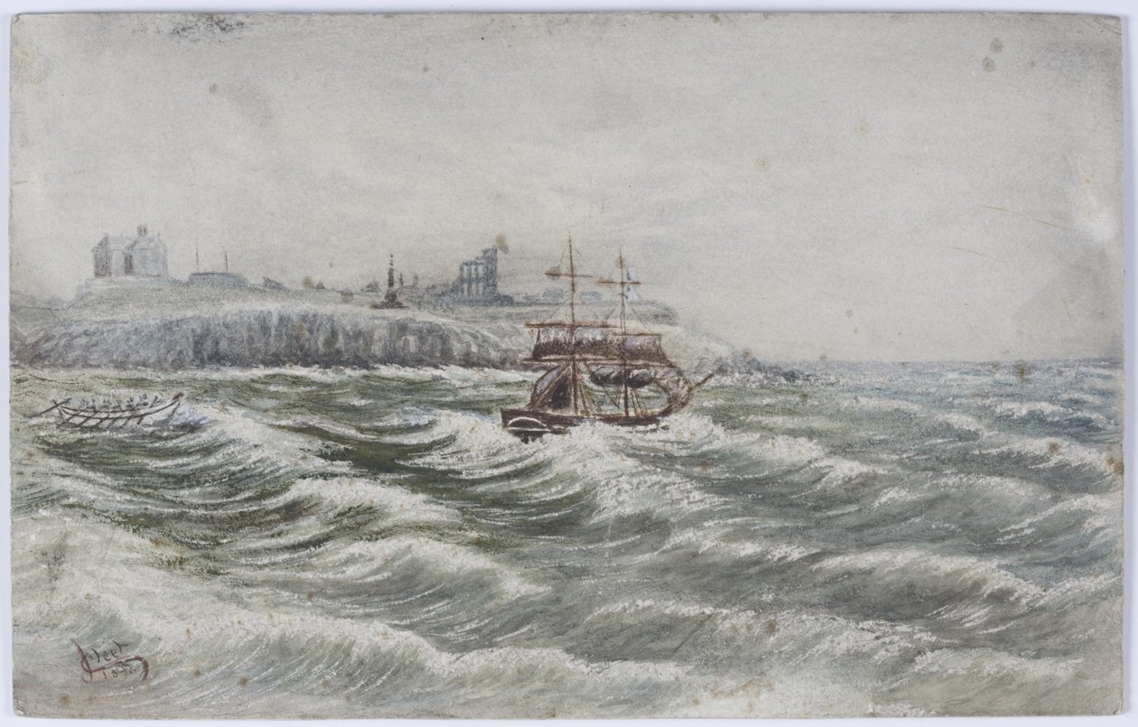 Stranding van de Beloy van Littlehampton en verlies van de reddingsbootbemanning van de Tyne door James Henry Cleet