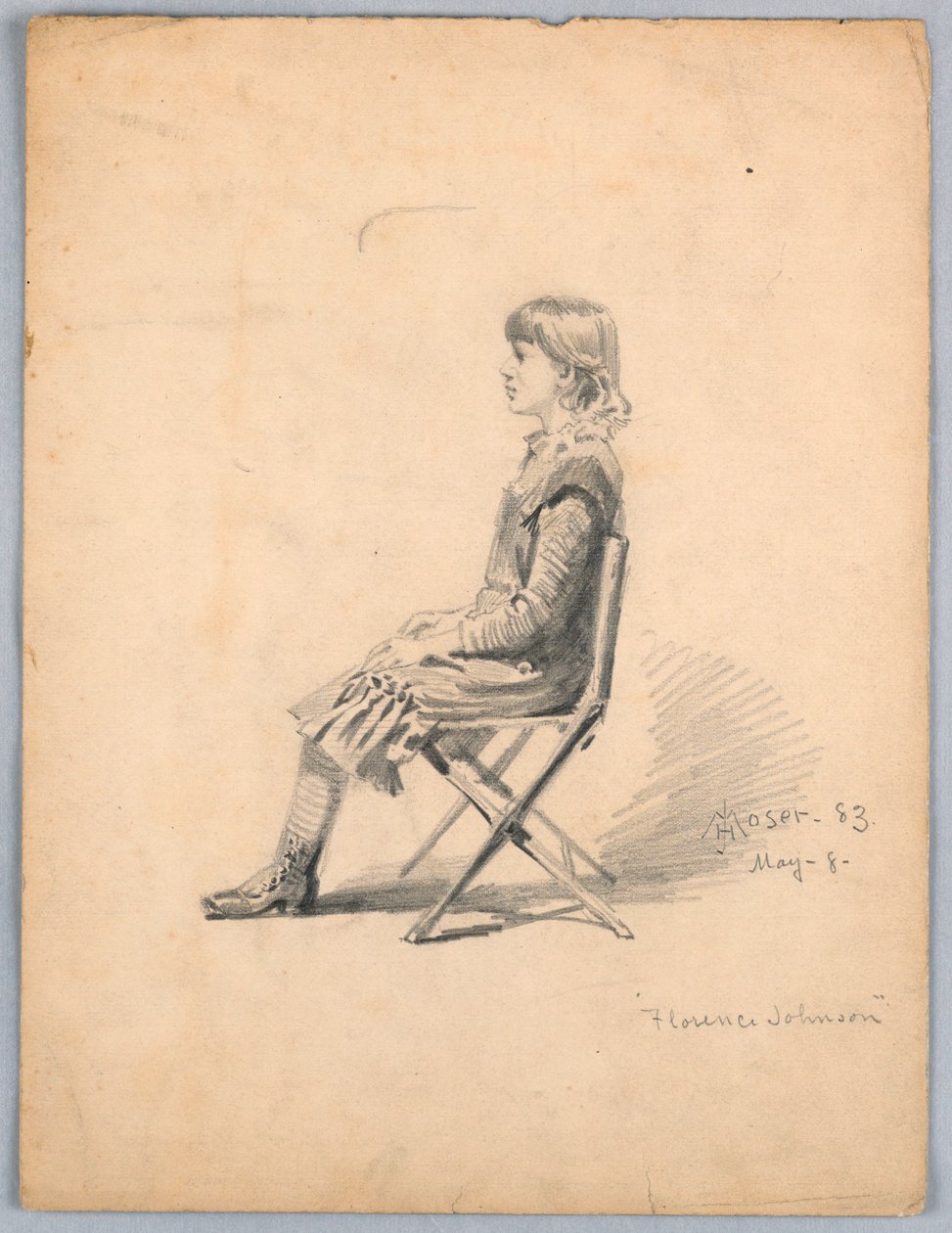 Portret van Florence Johnson door James Henry Moser
