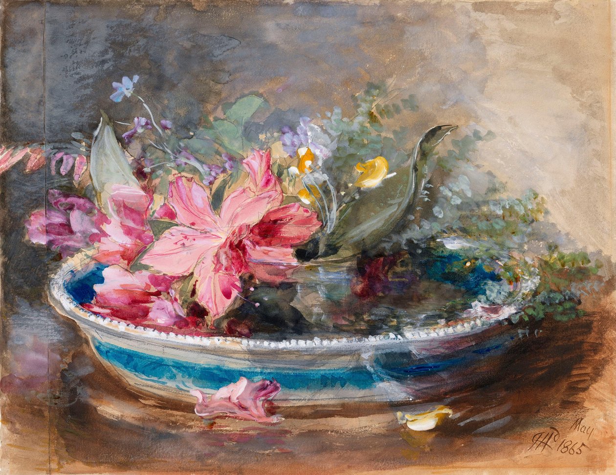 Bloemen in een kom door James Holland
