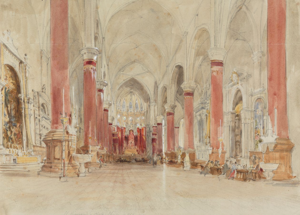 Interieur van de kerk van San Giovanni e Paolo, Venetië door James Holland