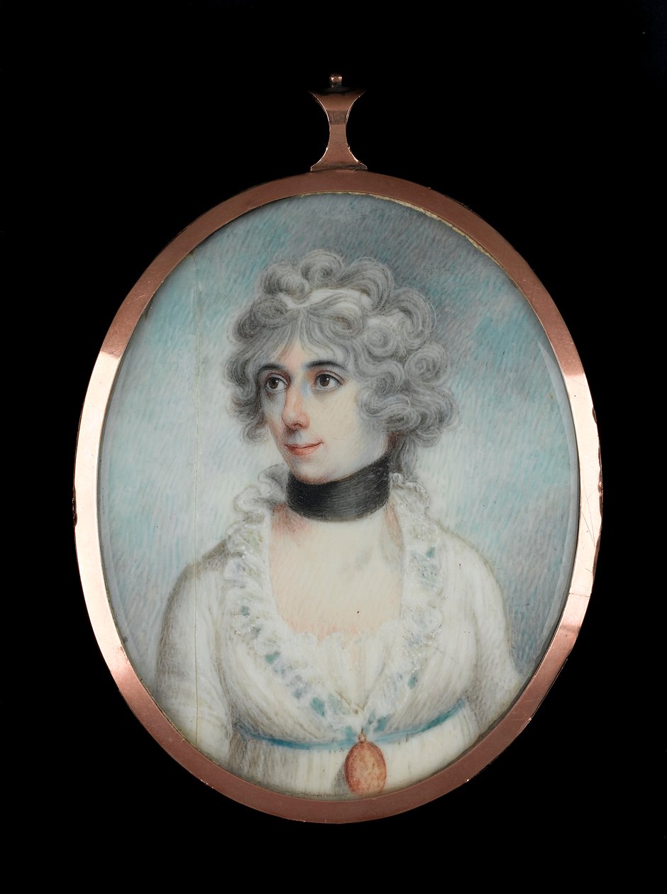 Onbekende dame (1801-1881), ca. 1820 door James Holmes