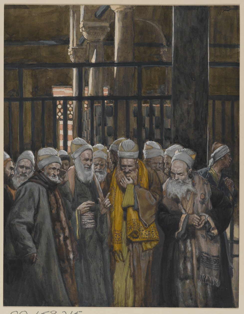 Samenzwering van de Joden, illustratie uit Het Leven van Onze Heer Jezus Christus, 1886-94 door James Jacques Joseph Tissot
