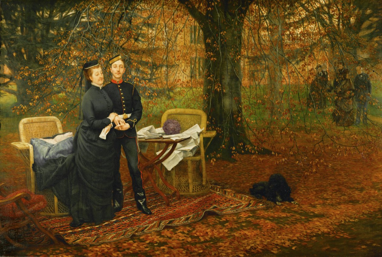 Keizerin Eugenie, weduwe van Napoleon III door James Jacques Joseph Tissot