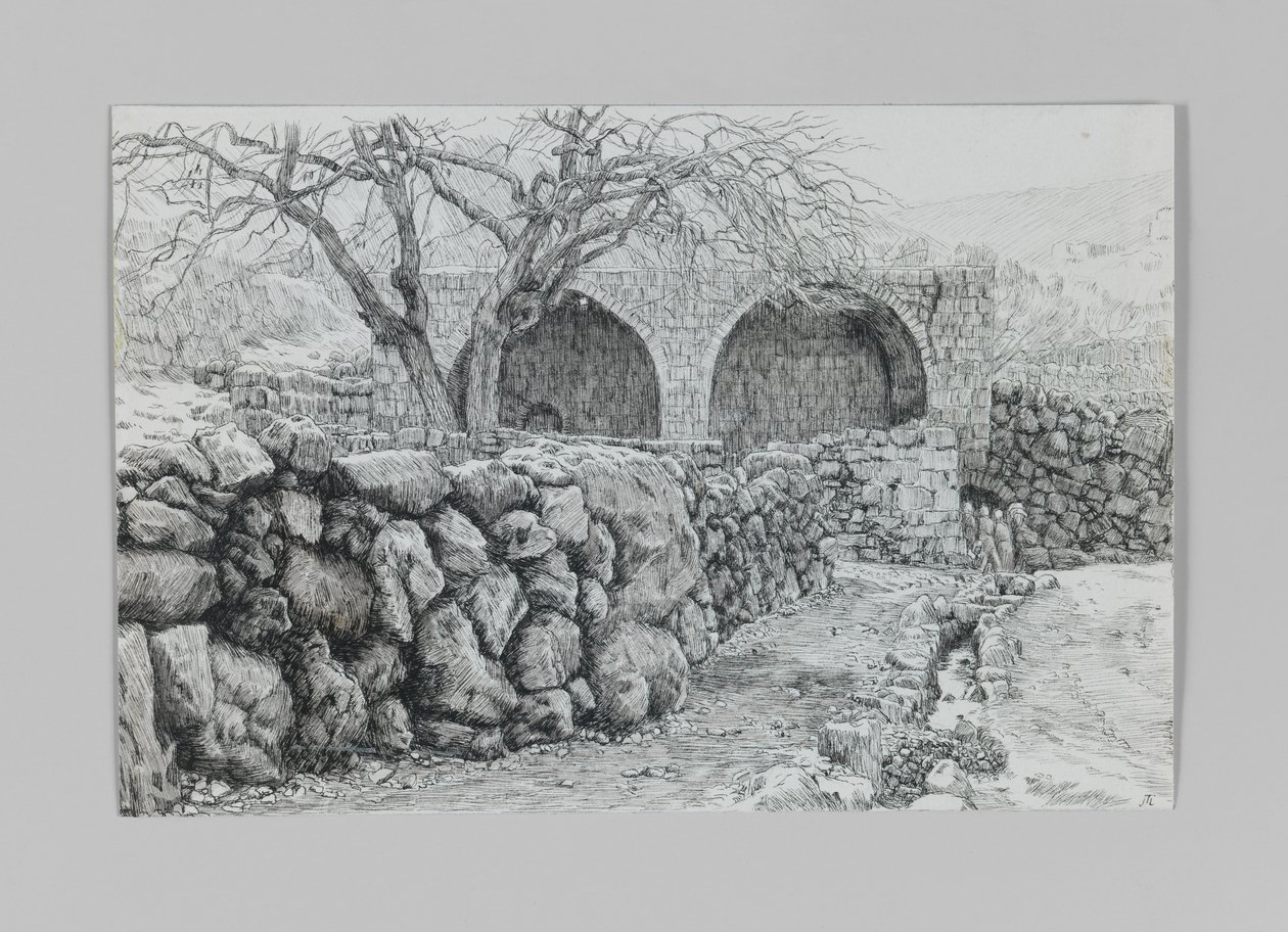 Fontein van de Maagd in Ain-Karim, illustratie uit Het Leven van Onze Heer Jezus Christus door James Jacques Joseph Tissot