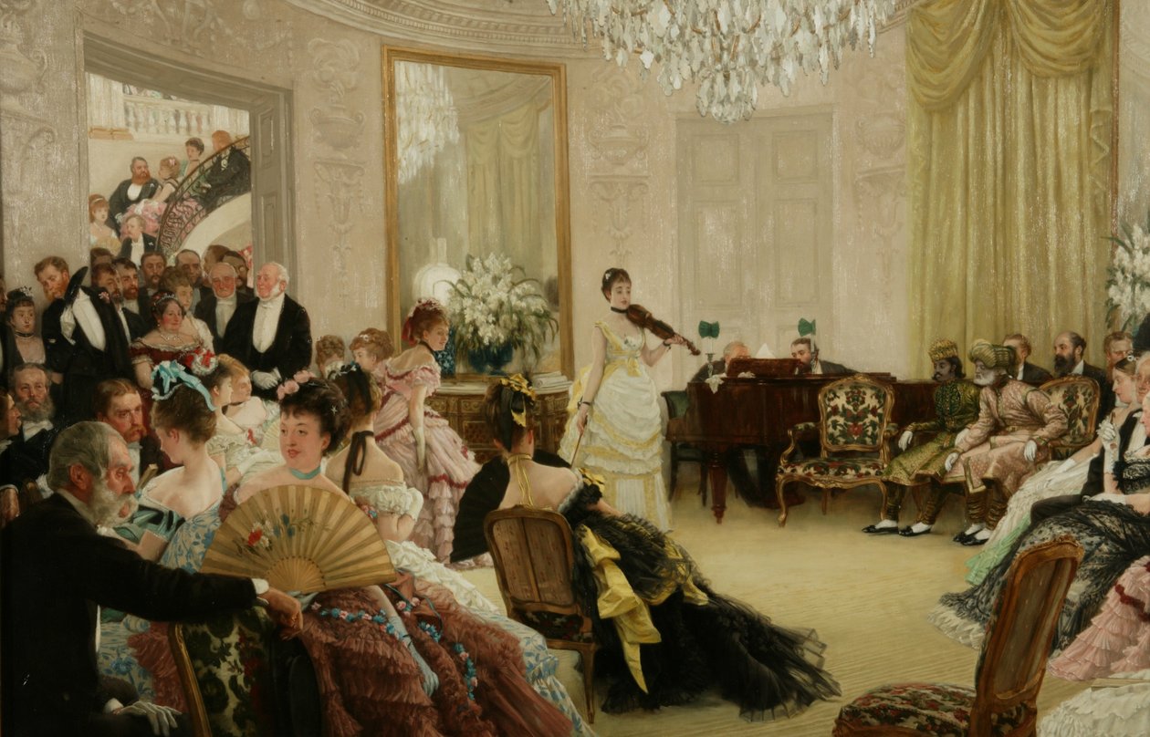 Stilte! (Het Concert) door James Jacques Joseph Tissot