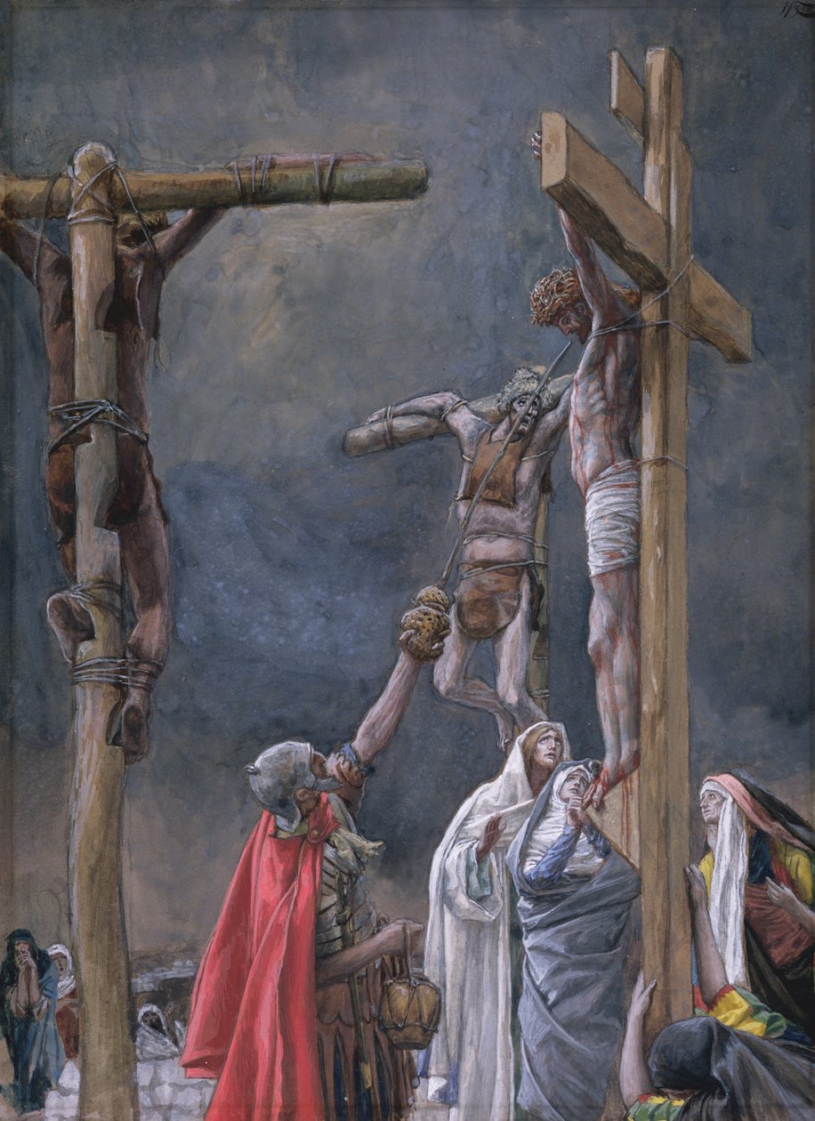 Ik heb dorst. De azijn gegeven aan Jezus, illustratie voor Het leven van Christus, ca. 1884-96 door James Jacques Joseph Tissot