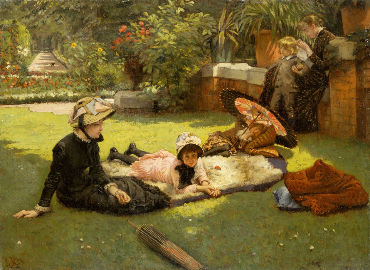 In Volle Zon En plein soleil, ca. 1881 door James Jacques Joseph Tissot