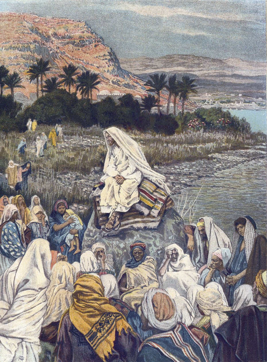 Jezus onderwijst aan de kust - uit 