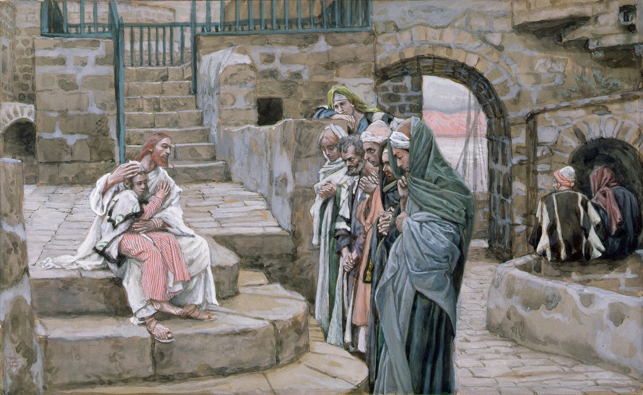 Jezus en het kleine kind, illustratie voor Het leven van Christus, ca. 1886-94 door James Jacques Joseph Tissot