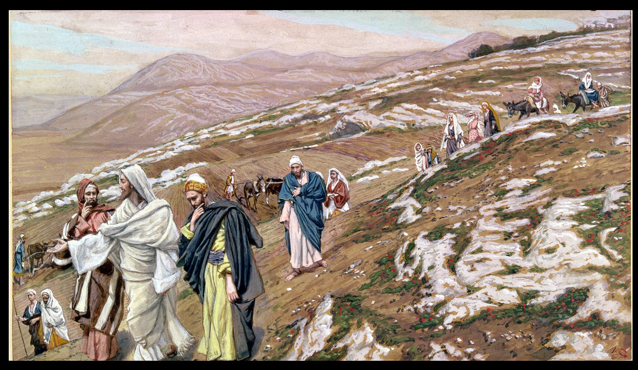 Jezus op Weg naar Galilea, illustratie voor Het Leven van Christus door James Jacques Joseph Tissot