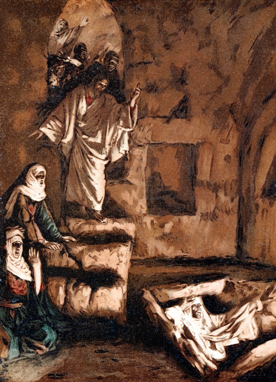 Jezus wekt Lazarus op uit het graf, 1897 door James Jacques Joseph Tissot