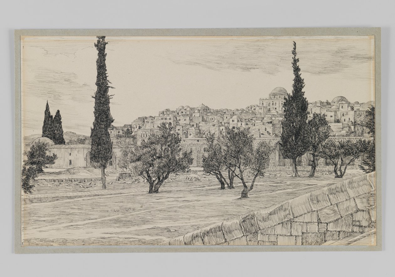 Plaats van het Heidense Hof, Haram, illustratie uit Het Leven van Onze Heer Jezus Christus door James Jacques Joseph Tissot