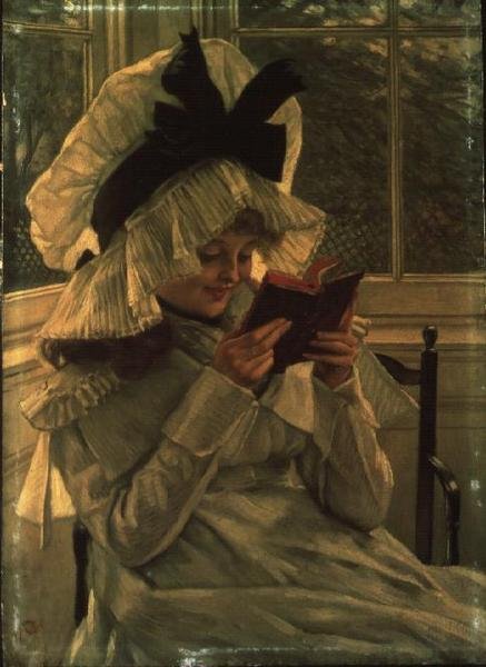 Een boek lezen door James Jacques Joseph Tissot