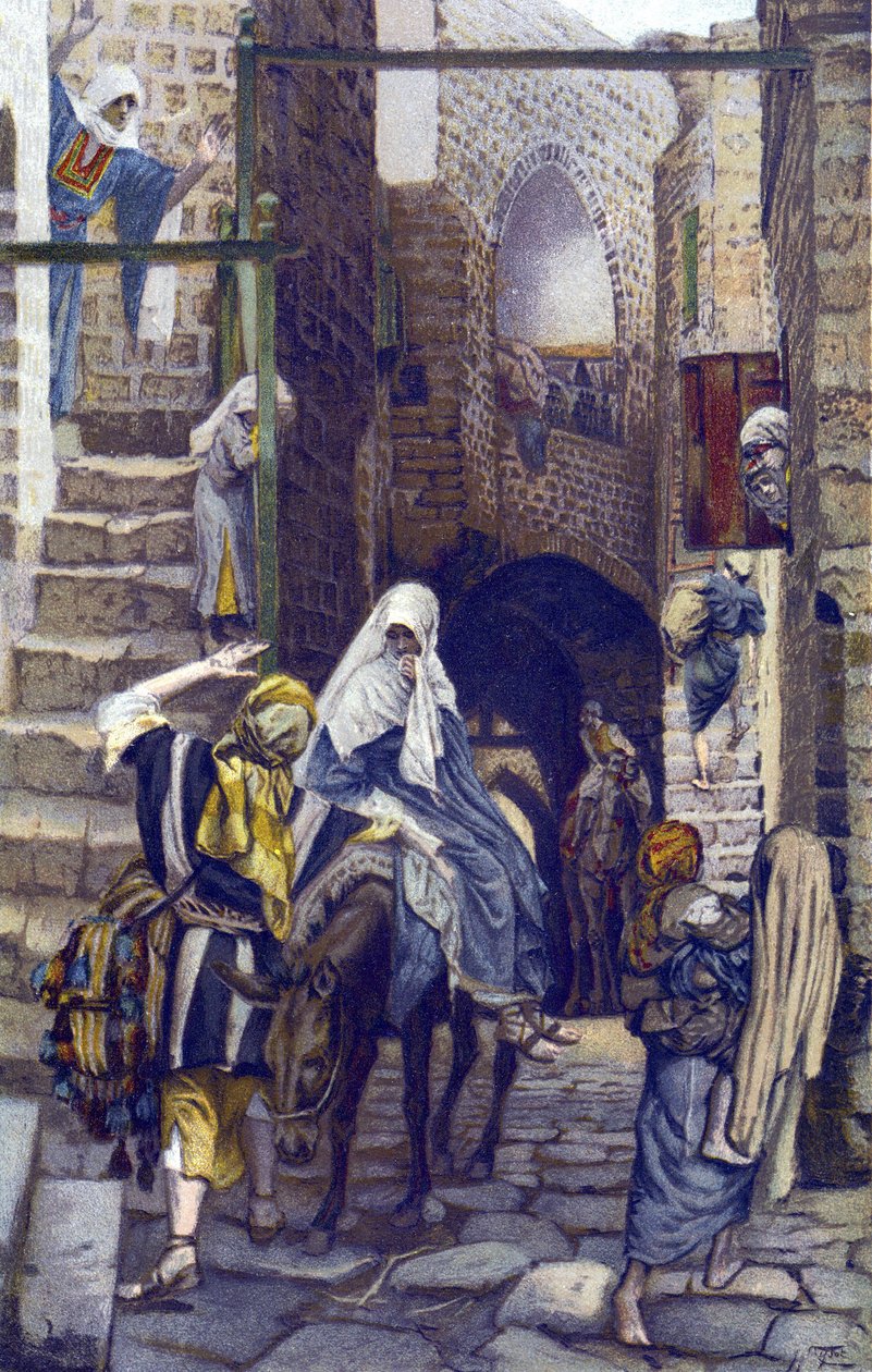 Sint Jozef zoekt onderdak in Bethlehem - uit 