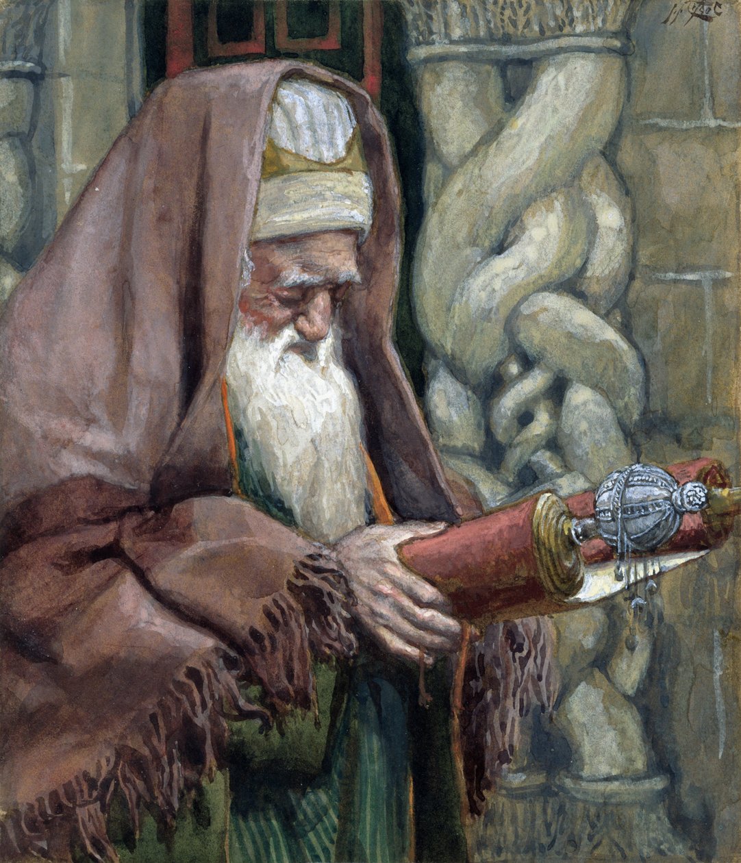 Simeon, illustratie voor Het leven van Christus door James Jacques Joseph Tissot