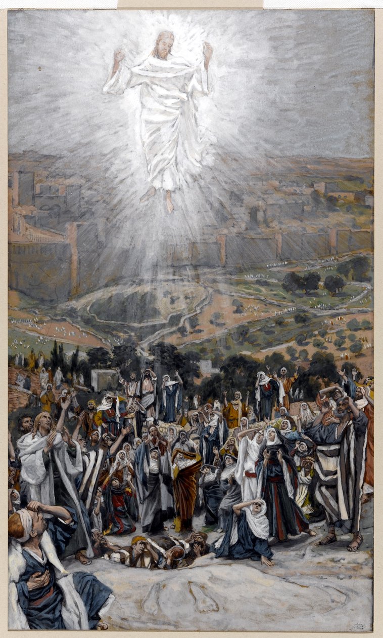 De Hemelvaart vanaf de Olijfberg, illustratie voor Het Leven van Christus door James Jacques Joseph Tissot