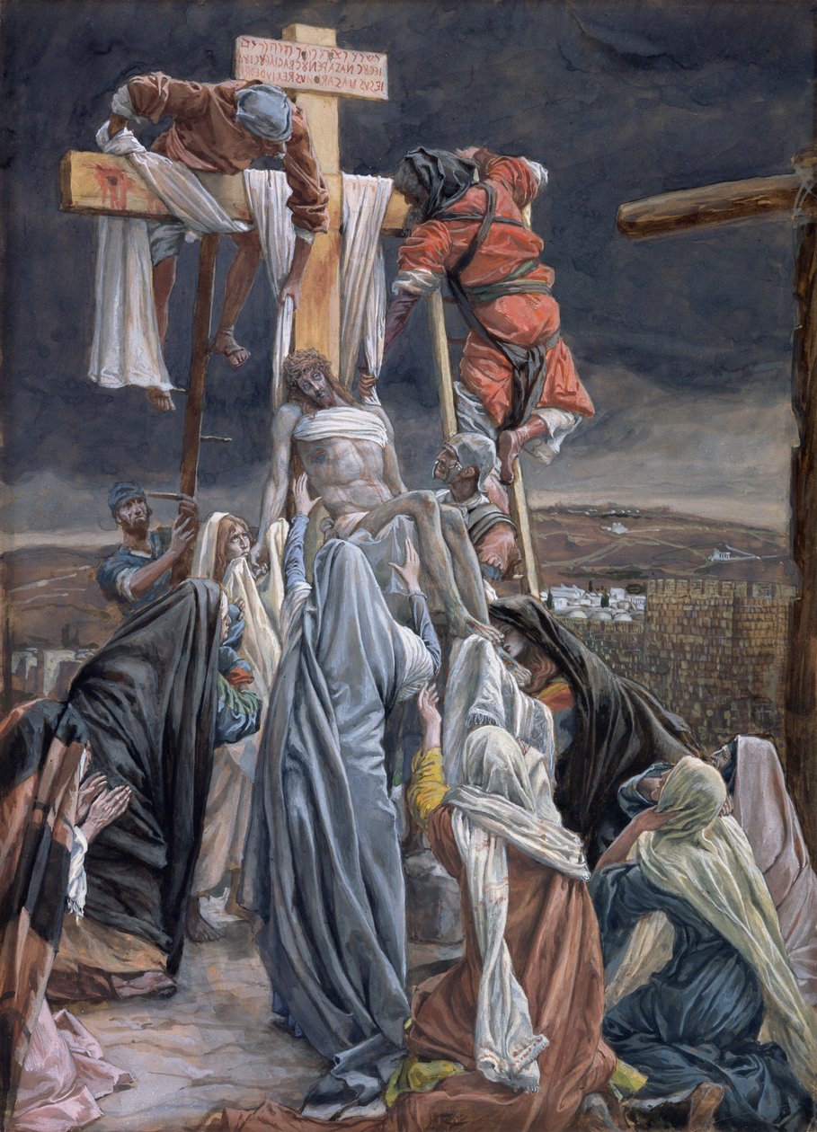 De kruisafneming, illustratie voor Het leven van Christus, ca. 1884-96 door James Jacques Joseph Tissot