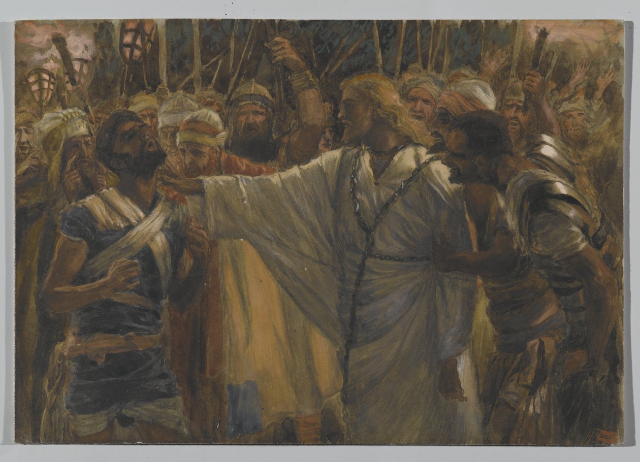 De Genezing van Malchus, illustratie uit Het Leven van Onze Heer Jezus Christus, 1886-94 door James Jacques Joseph Tissot