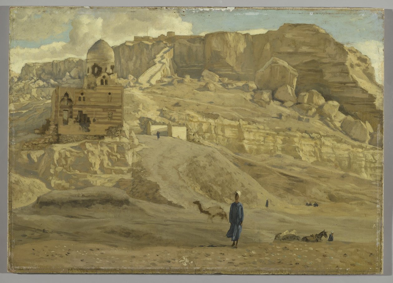 De Mokattam vanaf de Citadel van Caïro, illustratie uit Het leven van onze Heer Jezus Christus door James Jacques Joseph Tissot
