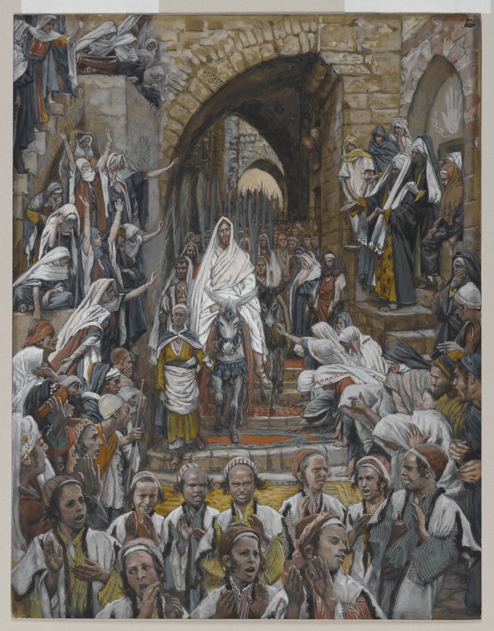 De processie in de straten van Jeruzalem door James Jacques Joseph Tissot