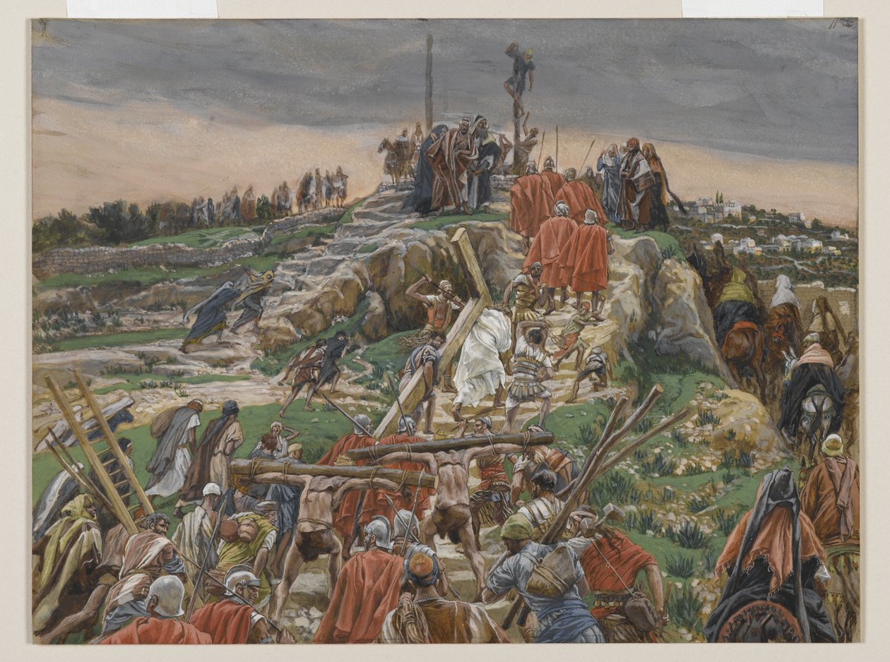 De Processie nadert Golgotha, illustratie uit Het Leven van Onze Heer Jezus Christus, 1886-94 door James Jacques Joseph Tissot