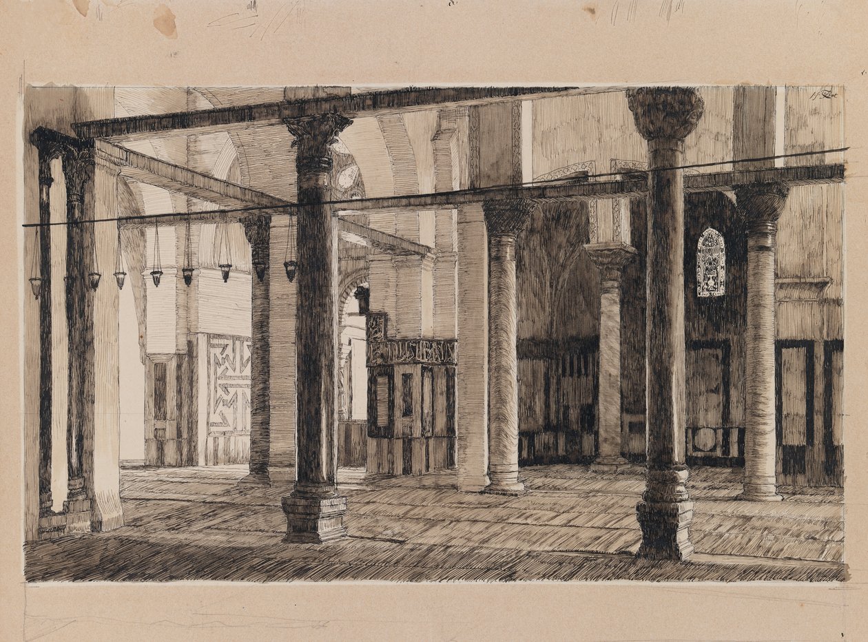 Transept van de Moskee van El-Aksa, illustratie uit Het Leven van Onze Heer Jezus Christus door James Jacques Joseph Tissot