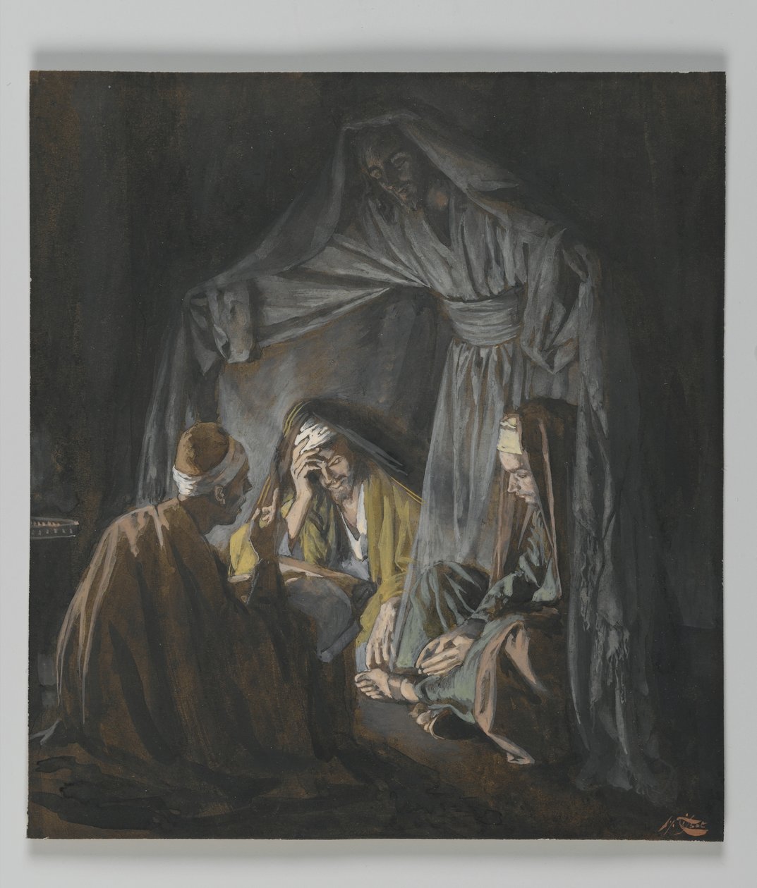 Twee of drie verzameld in mijn naam, illustratie uit Het leven van onze Heer Jezus Christus door James Jacques Joseph Tissot
