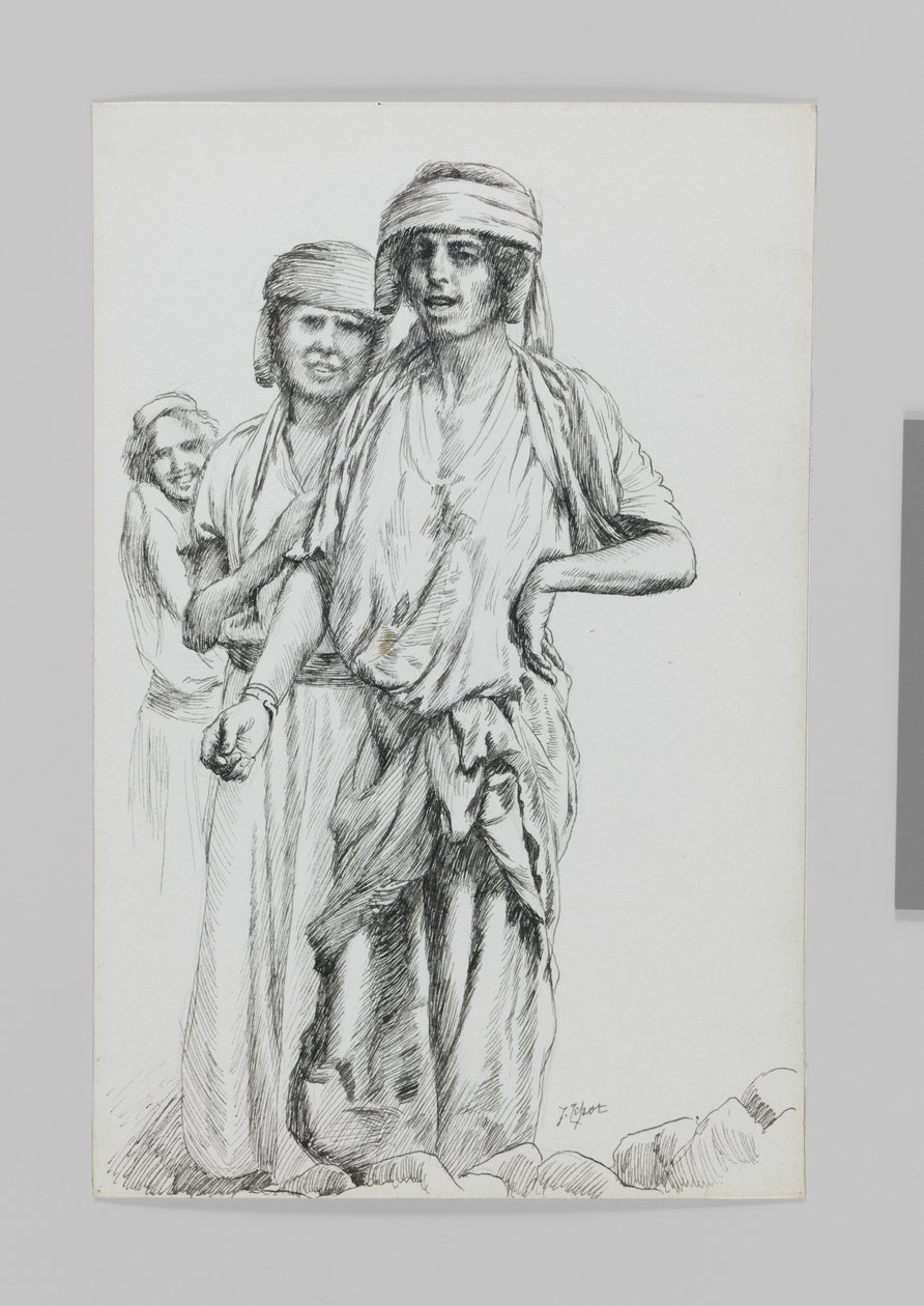 Vrouwen van Geba, Samaria, illustratie uit Het Leven van Onze Heer Jezus Christus door James Jacques Joseph Tissot