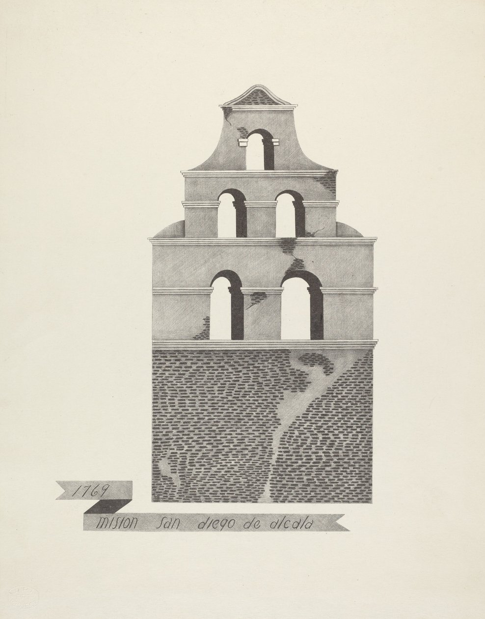 Missie San Diego de Alcala door James Jones