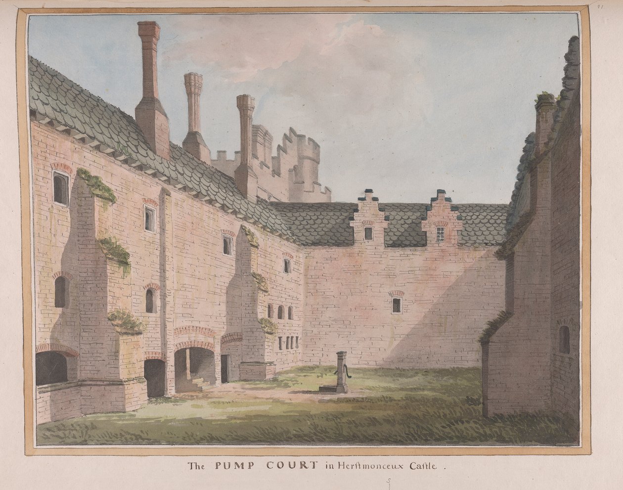 Herstmonceux Castle, East Sussex: De Pomp Hof door James Lambert  of Lewes