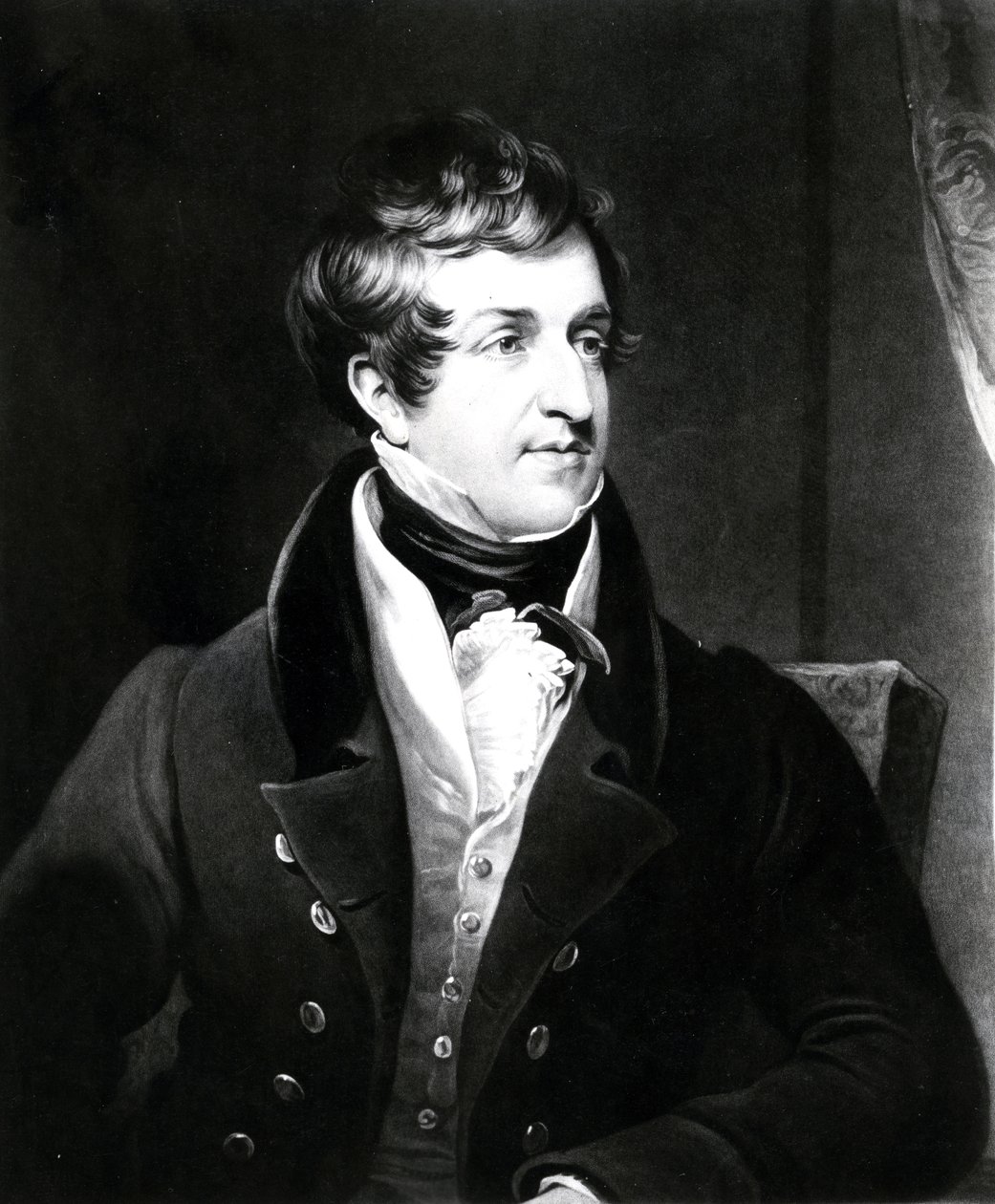 John Cam Hobhouse, prent gemaakt door Charles Turner, 1834 (mezzotint) door James Lonsdale