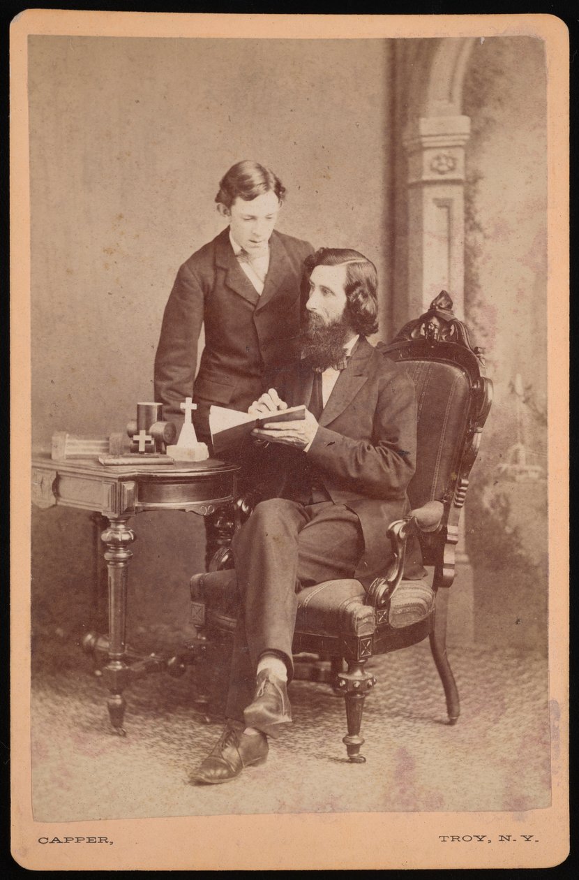 Portret van Samuel Edward Warren 1831-1909 met student, voor 1877 door James M Capper