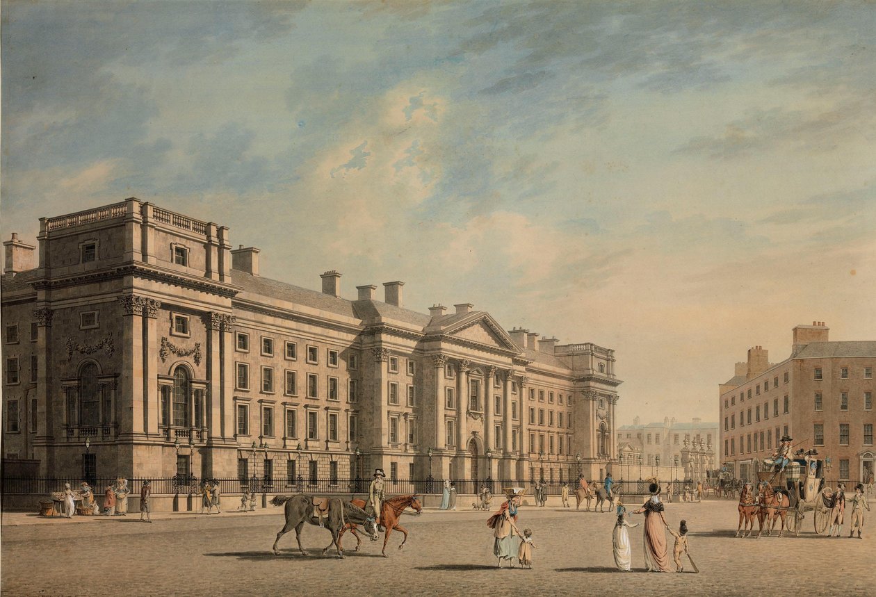 Trinity College, College Green, Dublin door James Malton