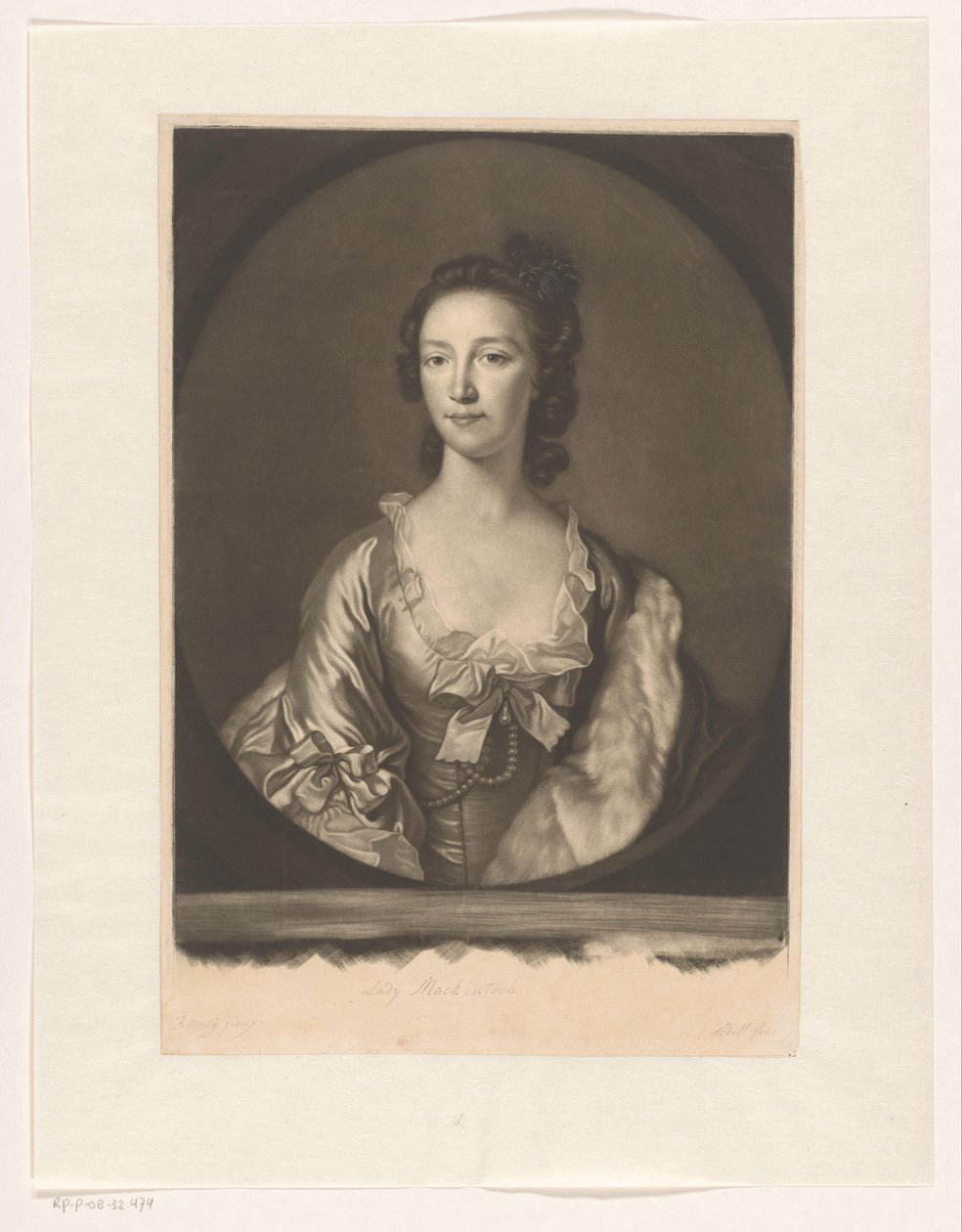 Portret van Anne Farquharson-MacKintosh door James McArdell