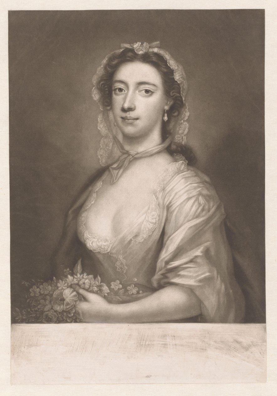 Portret van Margaret ("Peg") Woffington door James McArdell