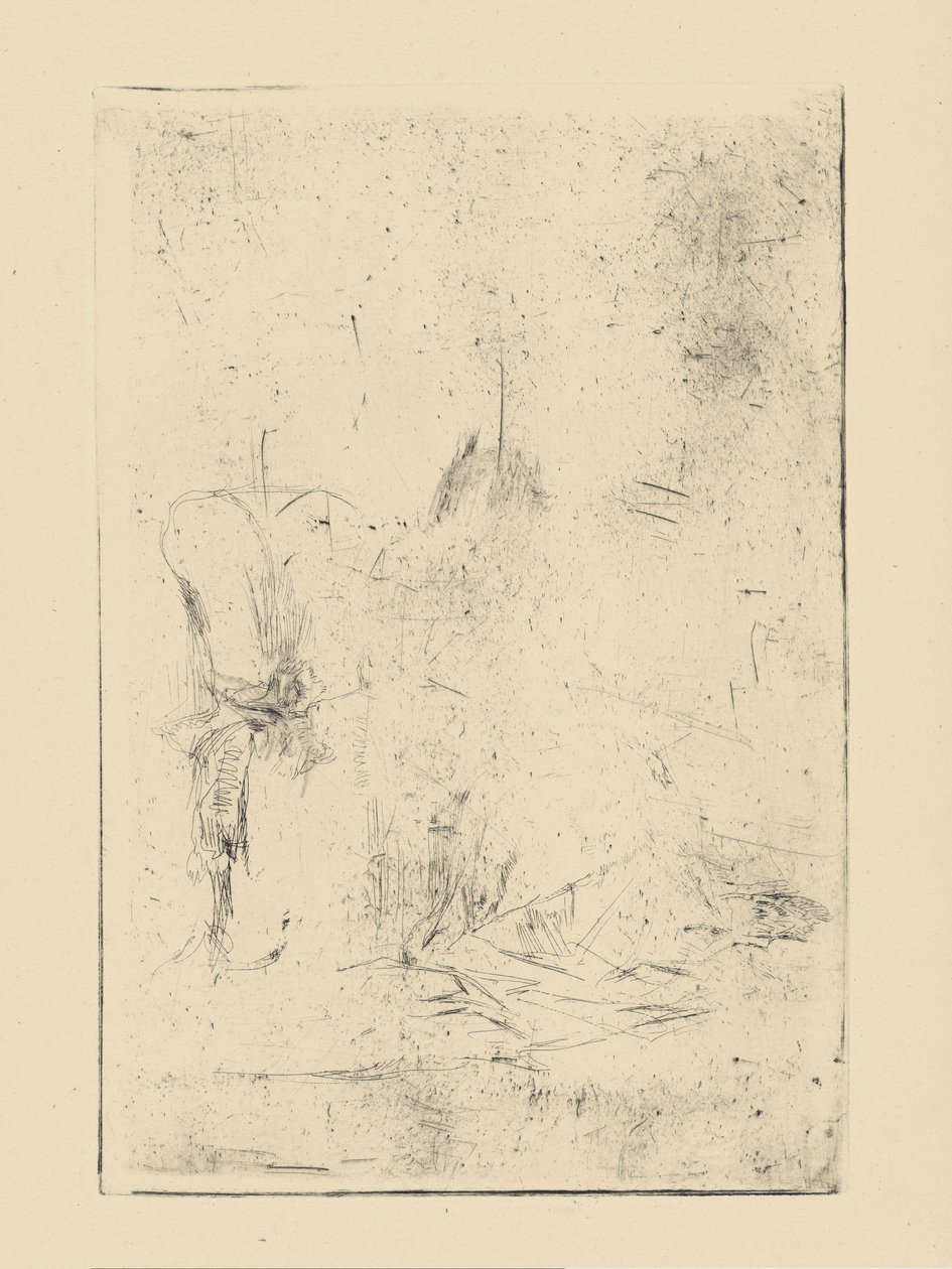 [76] Impressies van geannuleerde platen door Whistler - [Zittende figuur] door James Abbott McNeill Whistler