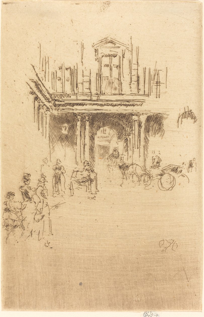 Een Hoek van het Palais Royal door James Abbott McNeill Whistler