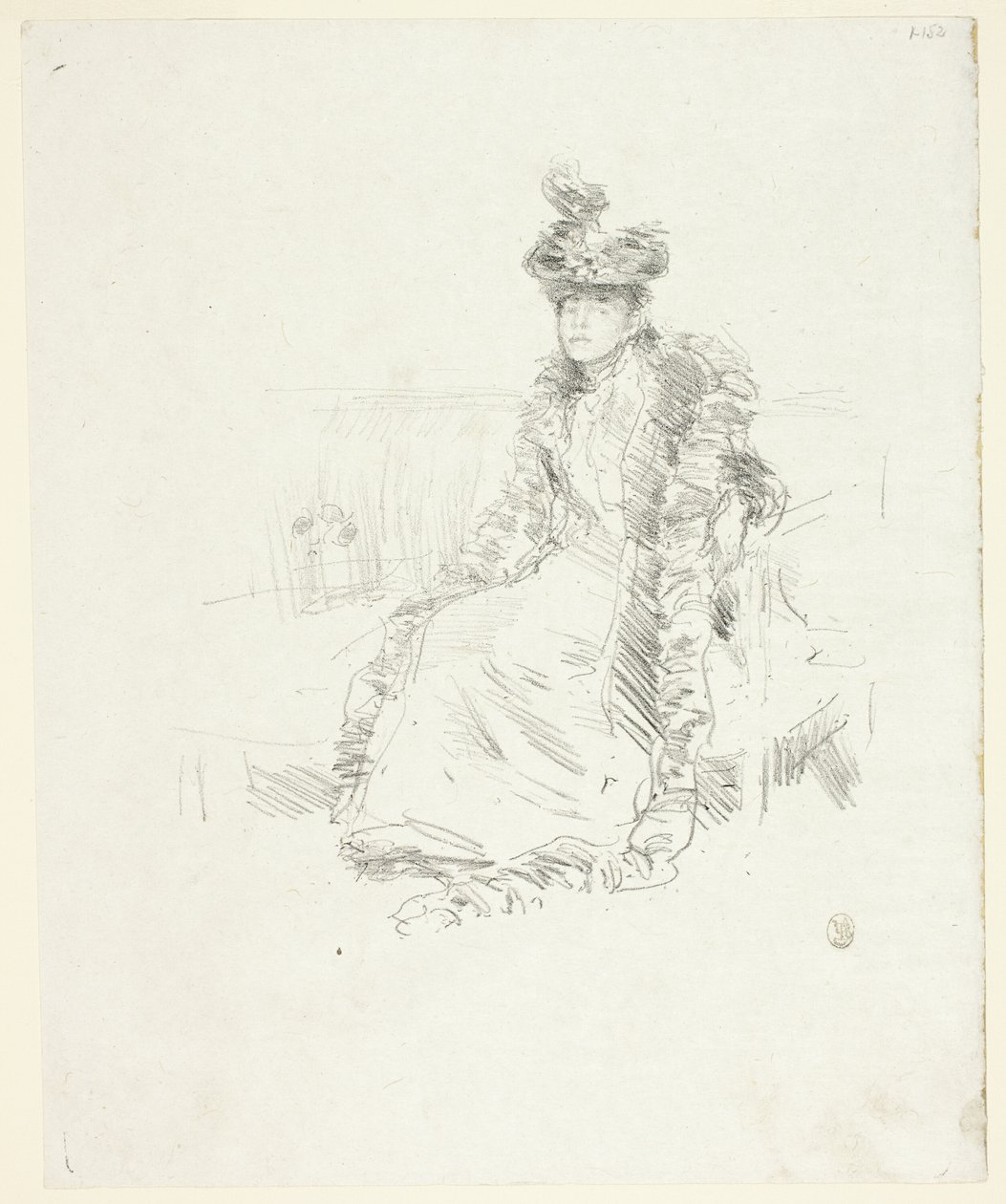Een zittende dame door James Abbott McNeill Whistler