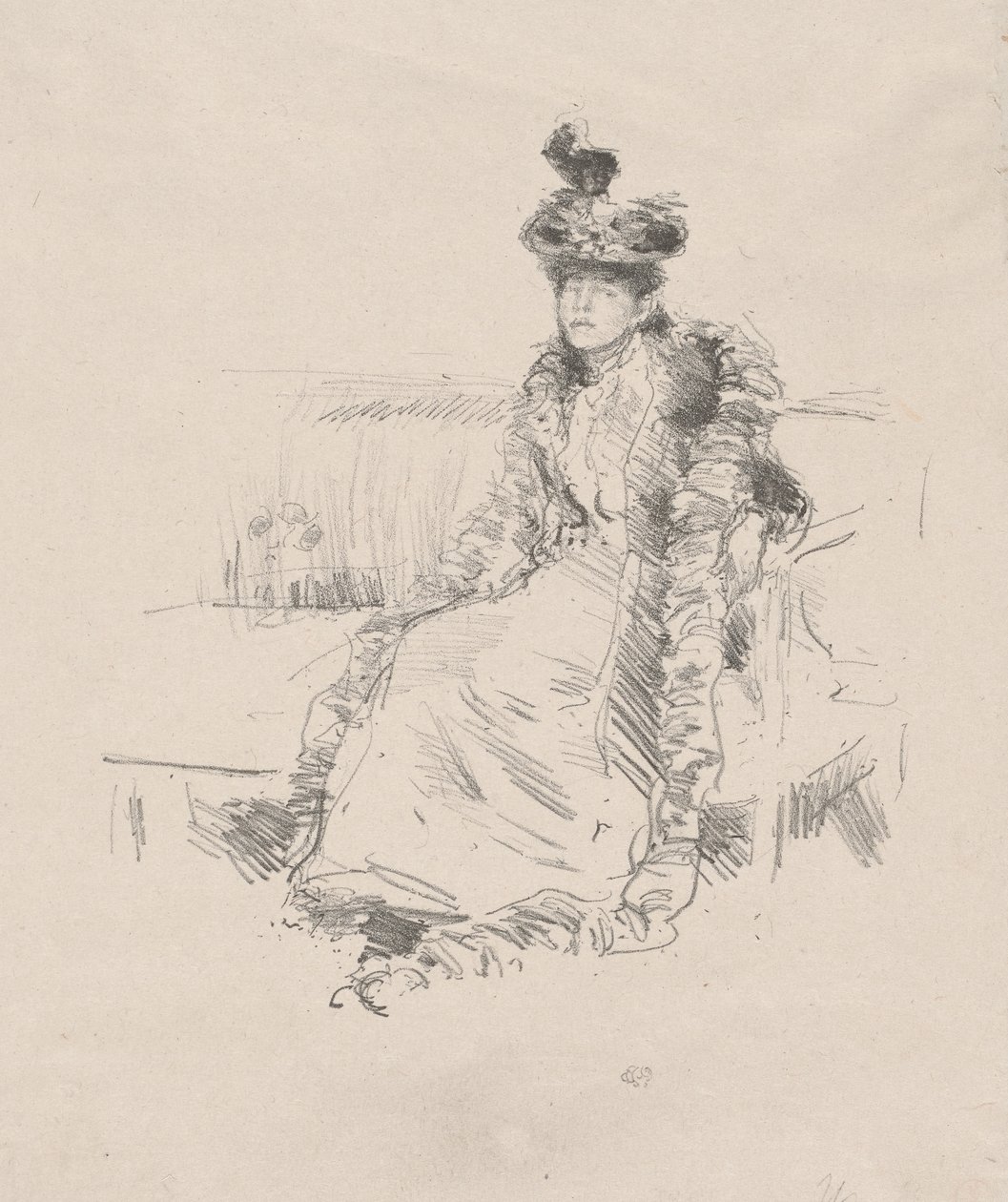 Een zittende dame door James Abbott McNeill Whistler