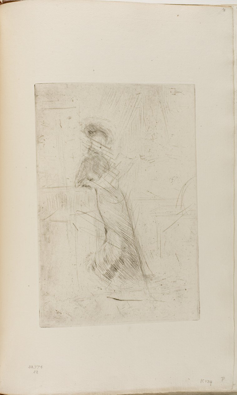 Een dame bij een raam door James Abbott McNeill Whistler